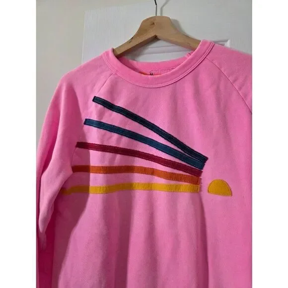 Aviator nation Daydream Crew Sweatshirt, Neon Pink M - Picture 5 of 7